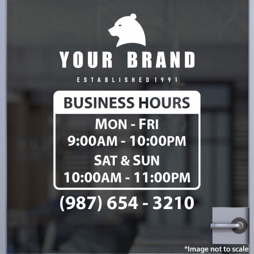 Open Hours with Logo Style 10